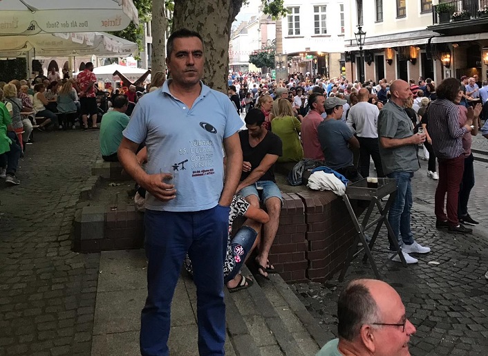 Swans near the water treatment pond
