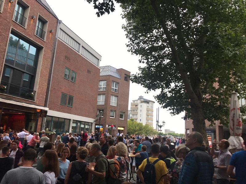 Factory pond and reflection