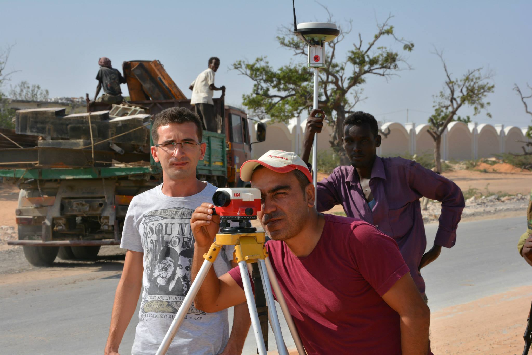 Factory pond and reflection